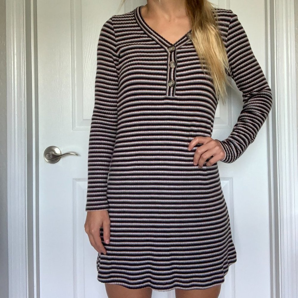 Striped, Long-Sleeved American Eagle Dress